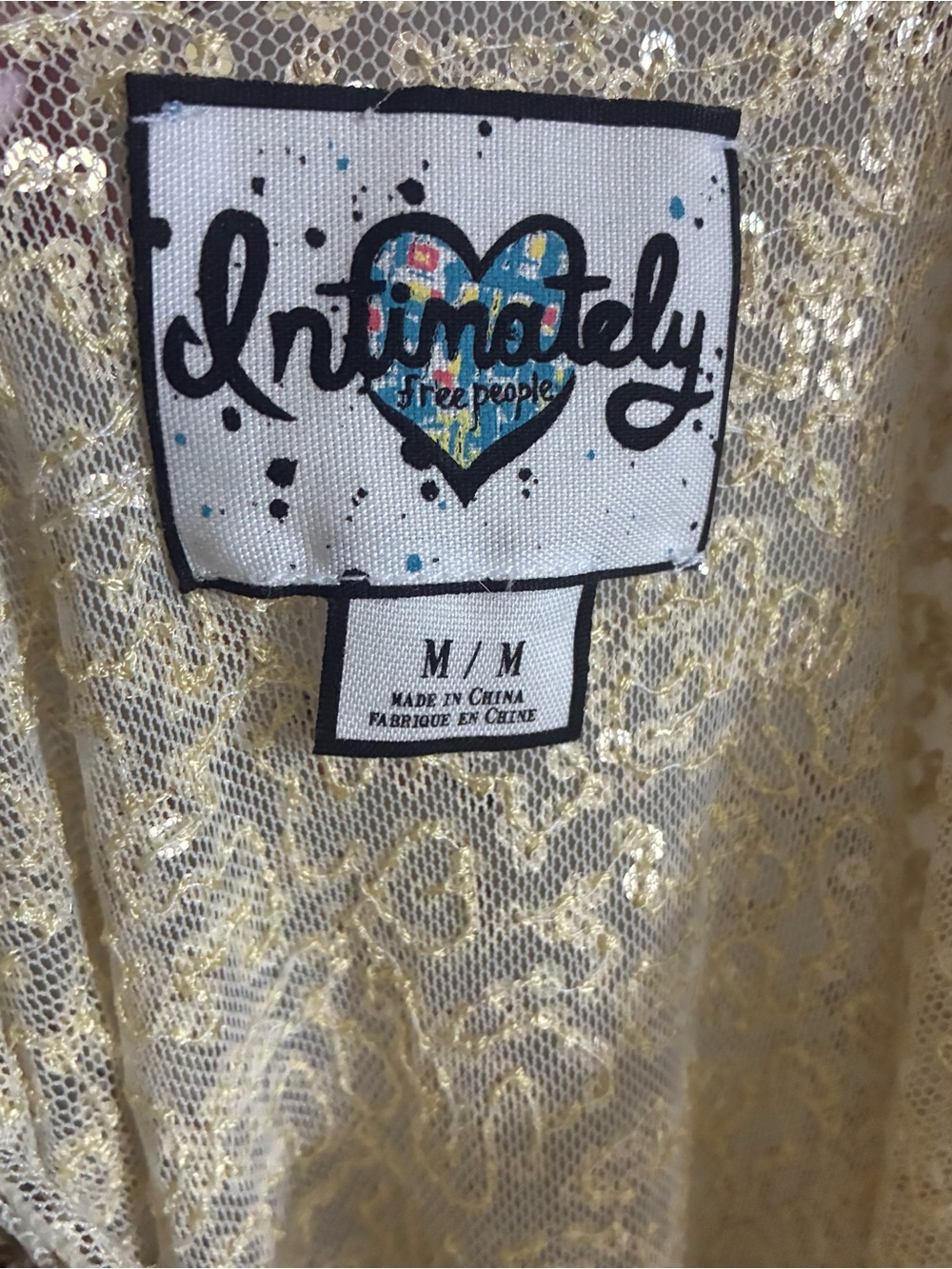 Intimately Free People Sheet Gold Sequin Dress, Size Medium - Picture 5 of 6